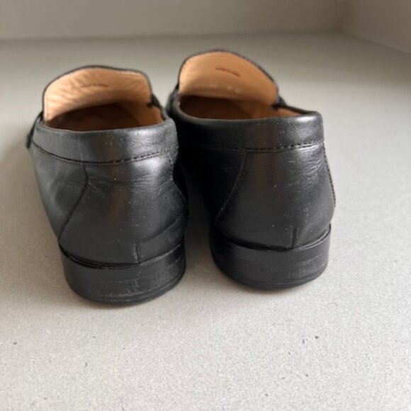 Cole Haan Women's Black Leather Classic Slip-On Penny Loafers, Size 8 - Picture 7 of 9